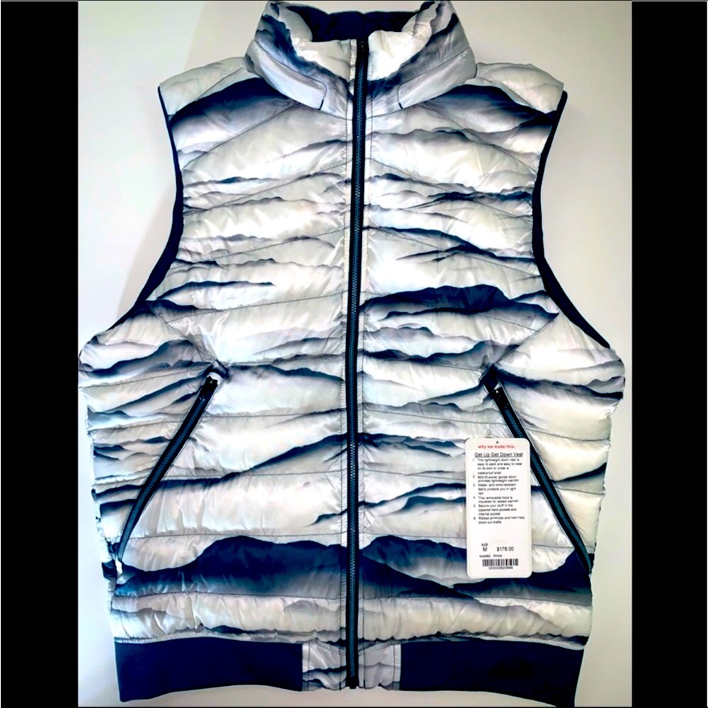 Lululemon down vest with removable hoodie reversible